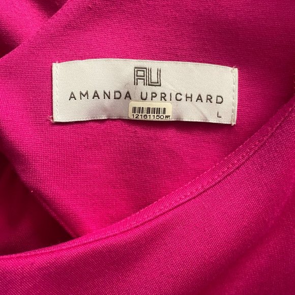 Amanda Uprichard Pink Long Sleeve Dress Back Bow L - Picture 10 of 11